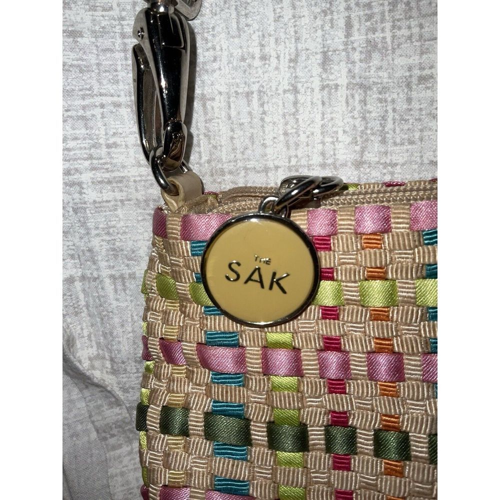 The Sak‎ Spring Bouquet pastel ribbon woven bag purse removeable strap microbag - Picture 16 of 16